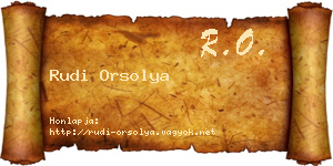 Rudi Orsolya névjegykártya
